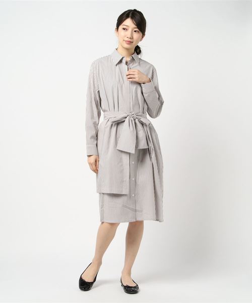 Banner Barrett（バナーバレット）の「ストライプロングシャツ（シャツ/ブラウス・レディース・ベージュ/ブルー・38）」の7枚目の写真