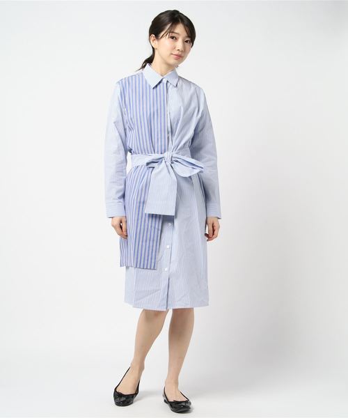 Banner Barrett（バナーバレット）の「ストライプロングシャツ（シャツ/ブラウス・レディース・ベージュ/ブルー・38）」の6枚目の写真