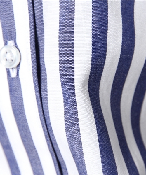 BEAMS LIGHTS Women's（ビームスライツ ウィメンズ）の「BEAMS LIGHTS / コットン太ストライプシャツ（シャツ/ブラウス・レディース・ブラック/ネイビー・36/38）」の5枚目の写真