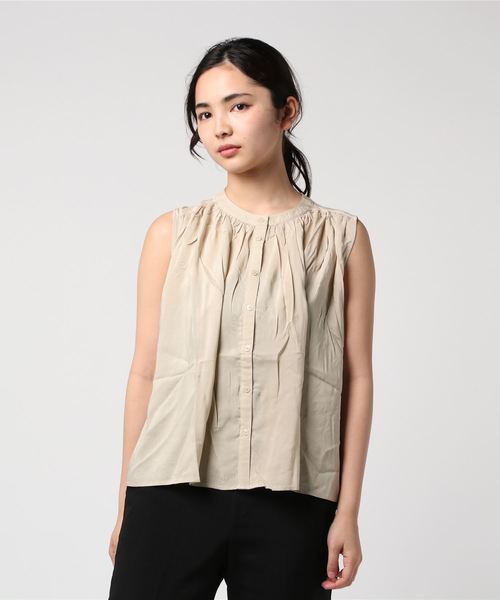 Culture Medium（カルチャーミディアム）の「60sレーヨンローンギャザーブラウス（シャツ/ブラウス・レディース・パープル/ライトベージュ/ホワイト/ブラック・FREE）」の9枚目の写真
