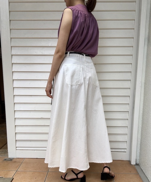 Culture Medium（カルチャーミディアム）の「60sレーヨンローンギャザーブラウス（シャツ/ブラウス・レディース・パープル/ライトベージュ/ホワイト/ブラック・FREE）」の12枚目の写真