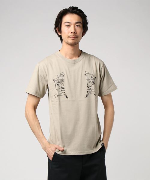 Schott ショット の Schott ショット Skull Tatto T Shirt スカルタトゥー Tシャツ Tシャツ カットソー Wear