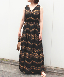 AULI | AULI Select パイン柄ティアードワンピース(ワンピース)