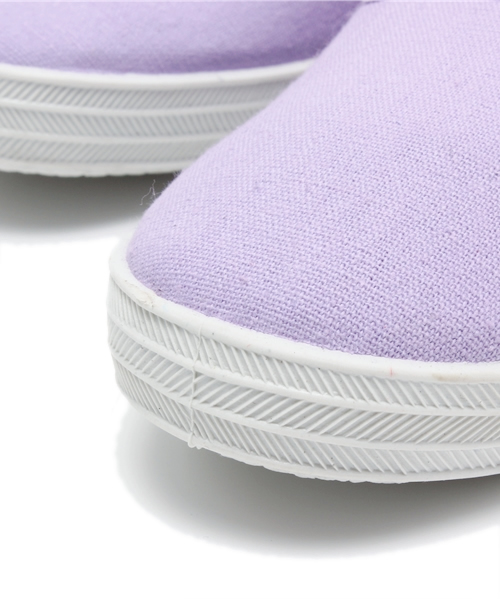 WEGO（ウィゴー）の「WEGO/キャンバスデッキスニーカー（スニーカー・レディース・アイボリー/サックスブルー/パープル/ピンク・23.5/24.5）」の6枚目の写真