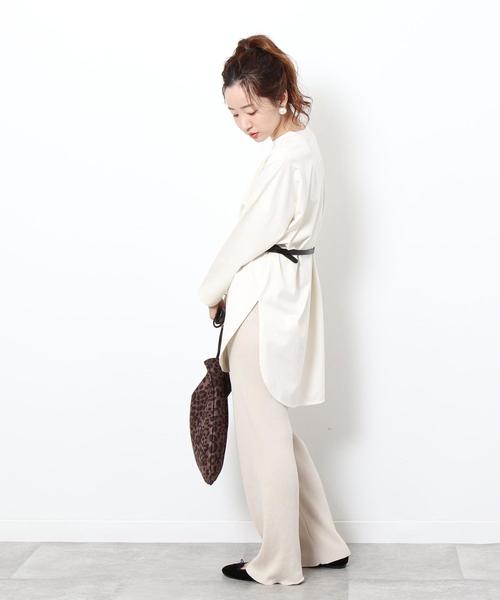 coen(コーエン)の「【WEB限定カラー】ラウンドヘムチュニックカットソー(Tシャツ/カットソー・レディース・モカ/ベージュ/オフホワイト/ブラック/カーキ・FREE)」の14枚目の写真