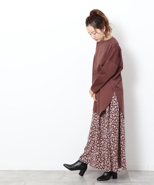 coen(コーエン)の「【WEB限定カラー】ラウンドヘムチュニックカットソー(Tシャツ/カットソー・レディース・モカ/ベージュ/オフホワイト/ブラック/カーキ・FREE)」の18枚目の写真