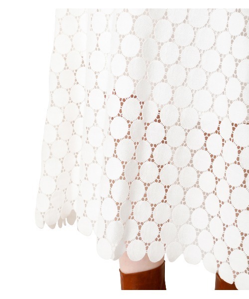 LE CIEL BLEU（ルシェルブルー）の「Dot Lace Flare Skirt（スカート・レディース・ブラック/パープル/オフホワイト・38/36/34）」の19枚目の写真