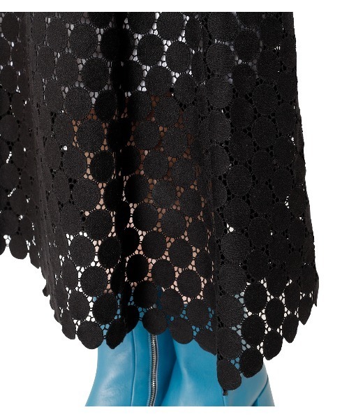 LE CIEL BLEU（ルシェルブルー）の「Dot Lace Flare Skirt（スカート・レディース・ブラック/パープル/オフホワイト・38/36/34）」の15枚目の写真