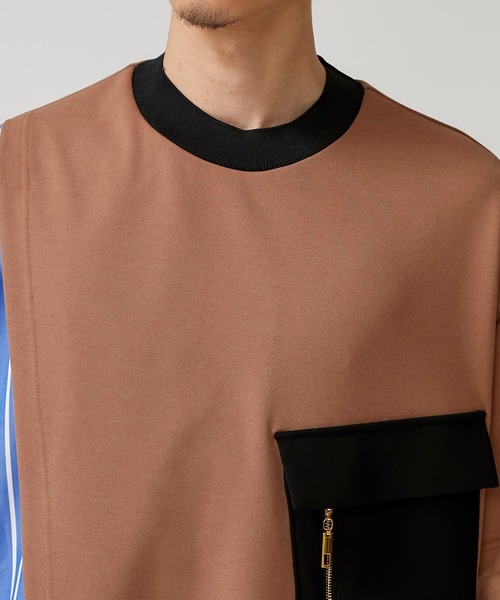 CULLNI（クルニ）の「【CULLNI】STUDIOUS限定 STRIPE COMBINATION PO（Tシャツ/カットソー・メンズ・ブラック/ピンク・SMALL/MEDIUM）」の7枚目の写真