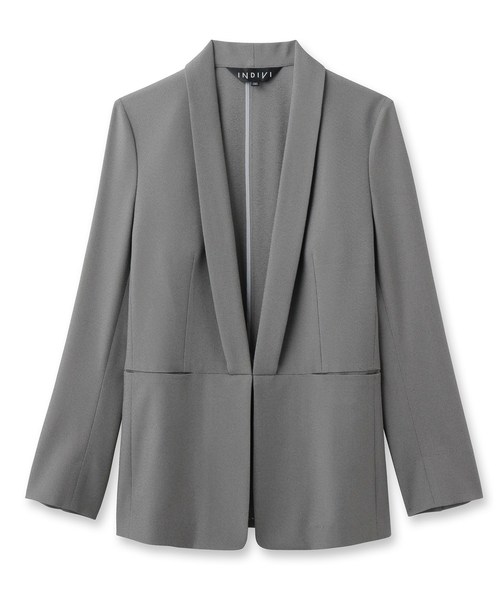 INDIVI（インディヴィ）の「◇【ハンドウォッシュ】タキシードカラー風  