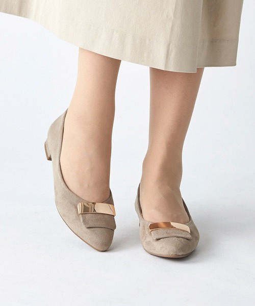 coca(ANDEX shoes product)(コカ)の「coca / コカ バックル飾り付き ローヒール パンプス 120033(パンプス・レディース・ブラック/ベージュ/ブラック系その他/グレー・23.5cm/24.5cm/23.0cm/24.0cm/22.5cm/22.0cm)」の4枚目の写真