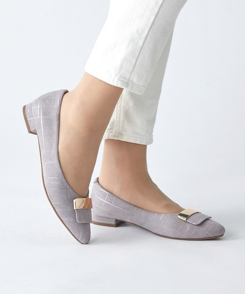 coca(ANDEX shoes product)(コカ)の「coca / コカ バックル飾り付き ローヒール パンプス 120033(パンプス・レディース・ブラック/ベージュ/ブラック系その他/グレー・23.5cm/24.5cm/23.0cm/24.0cm/22.5cm/22.0cm)」の3枚目の写真
