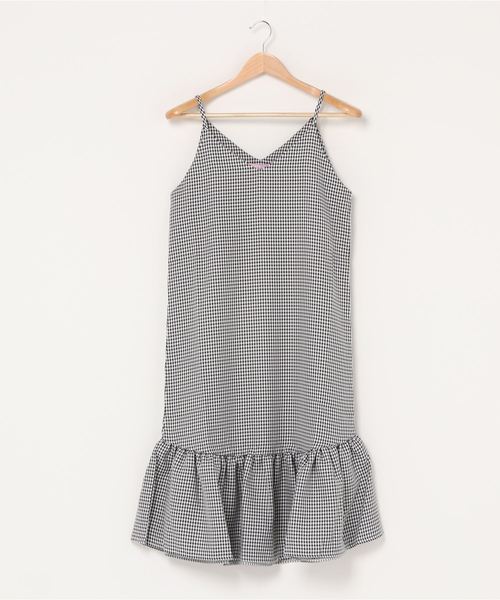 WC(ダブル シー)の「WC/ギンガムキャミワンピ(ワンピース・レディース・ブラック/レッド・FREE)」の4枚目の写真