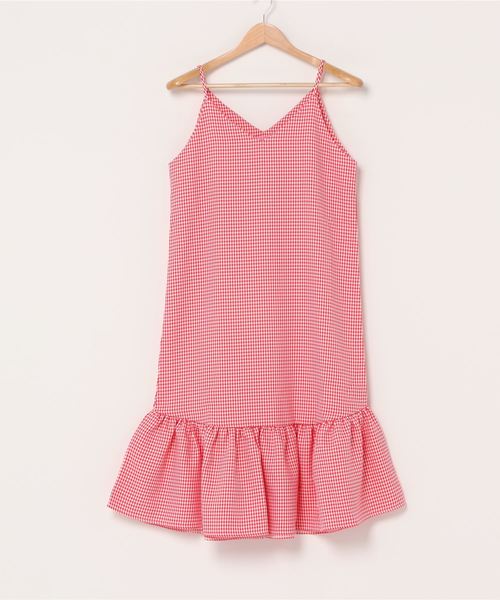 WC(ダブル シー)の「WC/ギンガムキャミワンピ(ワンピース・レディース・ブラック/レッド・FREE)」の5枚目の写真
