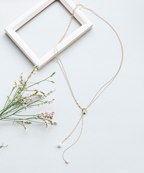 Phoebe（フィービィー）の「【長さ調節可能】2wayアレンジパールラリエットネックレス/最大全長:70cm（ネックレス・レディース・ゴールド/ピンクゴールド・FREE）」の3枚目の写真