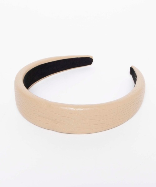 WEGO(ウィゴー)の「WEGO/ワイドクロコカチューシャ(カチューシャ・レディース・グリーン/ベージュ/オフホワイト・FREE)」の1枚目の写真