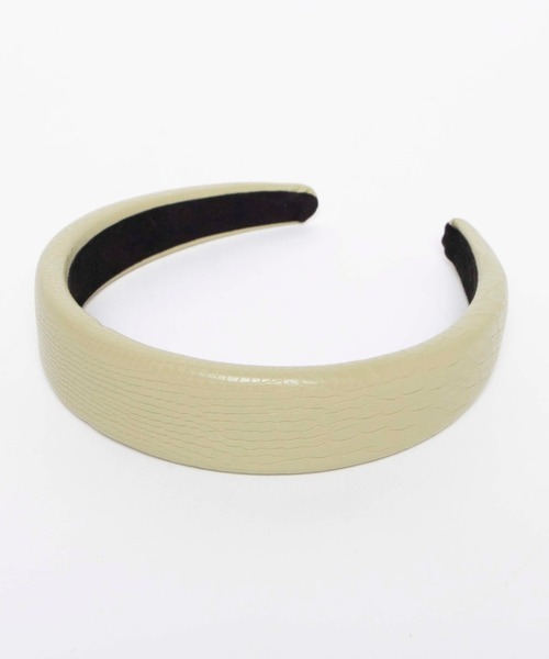 WEGO(ウィゴー)の「WEGO/ワイドクロコカチューシャ(カチューシャ・レディース・グリーン/ベージュ/オフホワイト・FREE)」の3枚目の写真