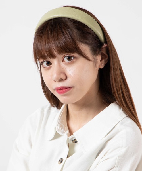 WEGO(ウィゴー)の「WEGO/ワイドクロコカチューシャ(カチューシャ・レディース・グリーン/ベージュ/オフホワイト・FREE)」の4枚目の写真