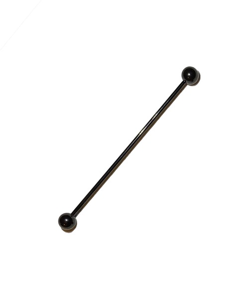 MORPH(モルフ)の「MORPH モルフ バーベルボディーピアス 16ゲージ 6mm~18mm(ピアス(片耳用)・メンズ・ブラック・30/32/34/36/38/40/42/44/46/48/50)」の1枚目の写真