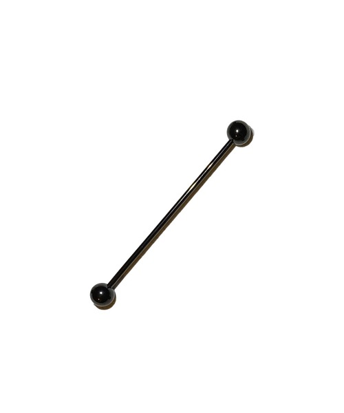 MORPH(モルフ)の「MORPH モルフ バーベルボディーピアス 16ゲージ 6mm~18mm(ピアス(片耳用)・メンズ・ブラック・30/32/34/36/38/40/42/44/46/48/50)」の2枚目の写真