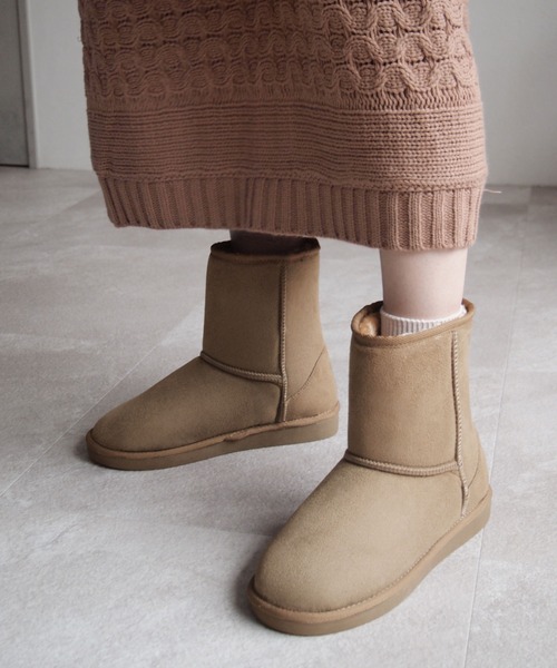 minky me!（ミンキーミー）の「もこもこ撥水ムートンブーツ（ブーツ・レディース・グレー/ブラック/ダークブラウン/グレー系その他7・S/LL/L/M）」の3枚目の写真