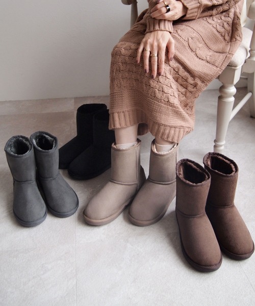 minky me!（ミンキーミー）の「もこもこ撥水ムートンブーツ（ブーツ・レディース・グレー/ブラック/ダークブラウン/グレー系その他7・S/LL/L/M）」の13枚目の写真
