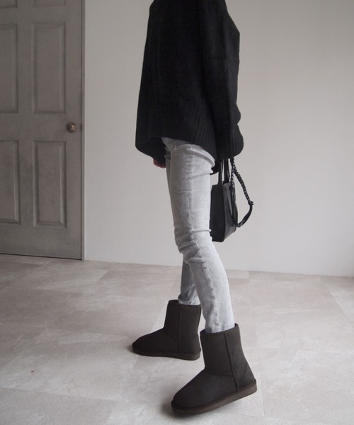 minky me!（ミンキーミー）の「もこもこ撥水ムートンブーツ（ブーツ・レディース・グレー/ブラック/ダークブラウン/グレー系その他7・S/LL/L/M）」の20枚目の写真