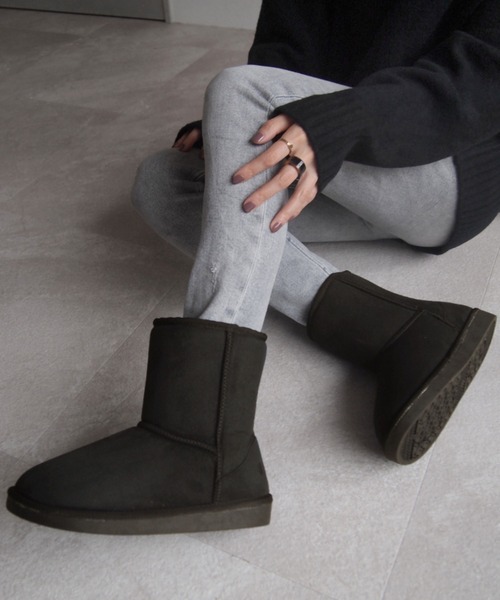 minky me!（ミンキーミー）の「もこもこ撥水ムートンブーツ（ブーツ・レディース・グレー/ブラック/ダークブラウン/グレー系その他7・S/LL/L/M）」の15枚目の写真