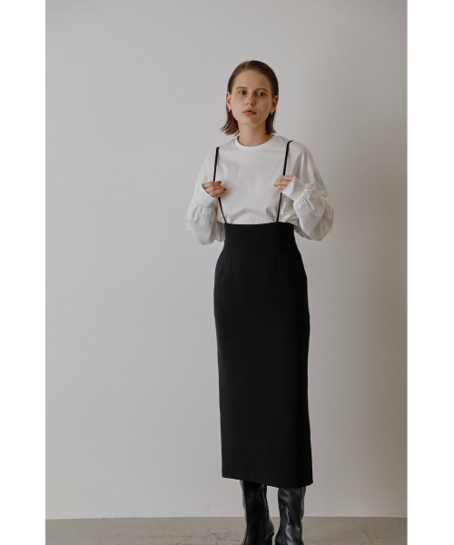 RIM.ARK（リムアーク）の「High waist strap SK（スカート