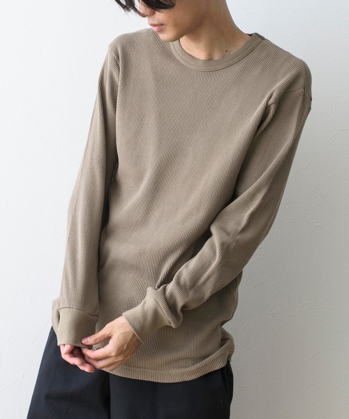 Healthknit(ヘルスニット)の「嬉しい抗菌防臭&吸汗速乾機能付き!【Healthknit】ファンクショナルワッフル ロングスリーブTシャツ /1204(Tシャツ/カットソー・メンズ・ブラック/ベージュ/ホワイト・S/M/L)」の19枚目の写真
