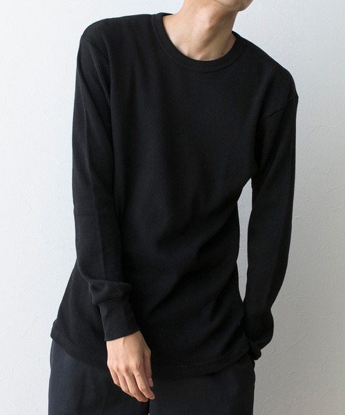 Healthknit(ヘルスニット)の「嬉しい抗菌防臭&吸汗速乾機能付き!【Healthknit】ファンクショナルワッフル ロングスリーブTシャツ /1204(Tシャツ/カットソー・メンズ・ブラック/ベージュ/ホワイト・S/M/L)」の15枚目の写真