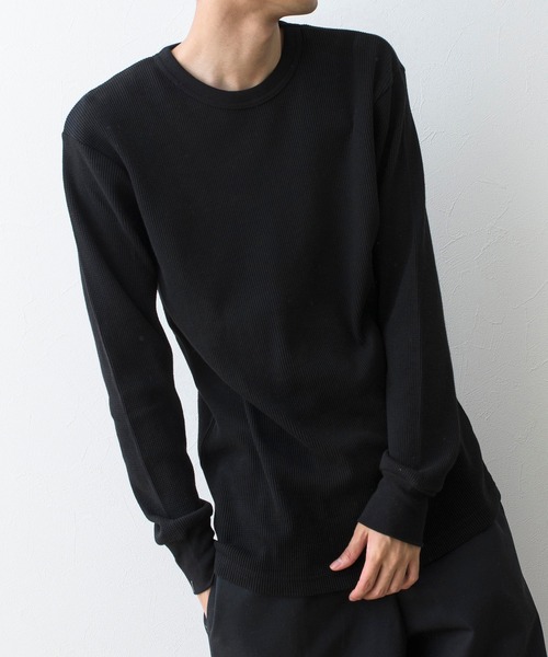 Healthknit(ヘルスニット)の「嬉しい抗菌防臭&吸汗速乾機能付き!【Healthknit】ファンクショナルワッフル ロングスリーブTシャツ /1204(Tシャツ/カットソー・メンズ・ブラック/ベージュ/ホワイト・S/M/L)」の16枚目の写真