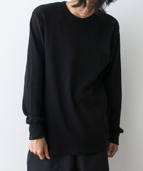 Healthknit(ヘルスニット)の「嬉しい抗菌防臭&吸汗速乾機能付き!【Healthknit】ファンクショナルワッフル ロングスリーブTシャツ /1204(Tシャツ/カットソー・メンズ・ブラック/ベージュ/ホワイト・S/M/L)」の17枚目の写真