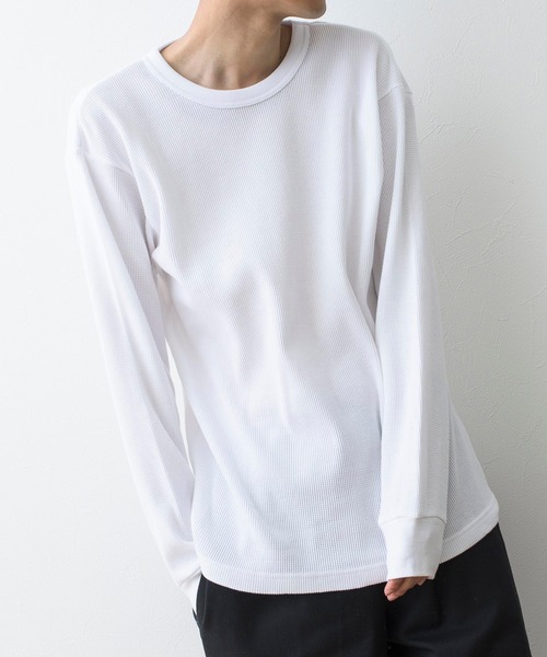 Healthknit(ヘルスニット)の「嬉しい抗菌防臭&吸汗速乾機能付き!【Healthknit】ファンクショナルワッフル ロングスリーブTシャツ /1204(Tシャツ/カットソー・メンズ・ブラック/ベージュ/ホワイト・S/M/L)」の9枚目の写真