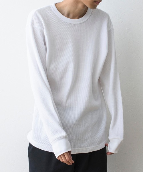 Healthknit(ヘルスニット)の「嬉しい抗菌防臭&吸汗速乾機能付き!【Healthknit】ファンクショナルワッフル ロングスリーブTシャツ /1204(Tシャツ/カットソー・メンズ・ブラック/ベージュ/ホワイト・S/M/L)」の10枚目の写真