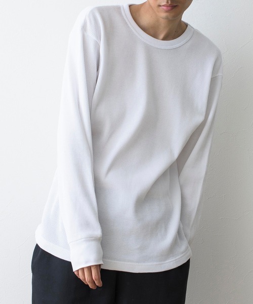 Healthknit(ヘルスニット)の「嬉しい抗菌防臭&吸汗速乾機能付き!【Healthknit】ファンクショナルワッフル ロングスリーブTシャツ /1204(Tシャツ/カットソー・メンズ・ブラック/ベージュ/ホワイト・S/M/L)」の11枚目の写真