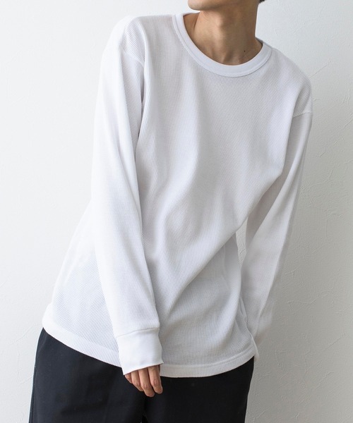 Healthknit(ヘルスニット)の「嬉しい抗菌防臭&吸汗速乾機能付き!【Healthknit】ファンクショナルワッフル ロングスリーブTシャツ /1204(Tシャツ/カットソー・メンズ・ブラック/ベージュ/ホワイト・S/M/L)」の12枚目の写真