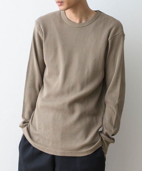 Healthknit(ヘルスニット)の「嬉しい抗菌防臭&吸汗速乾機能付き!【Healthknit】ファンクショナルワッフル ロングスリーブTシャツ /1204(Tシャツ/カットソー・メンズ・ブラック/ベージュ/ホワイト・S/M/L)」の18枚目の写真