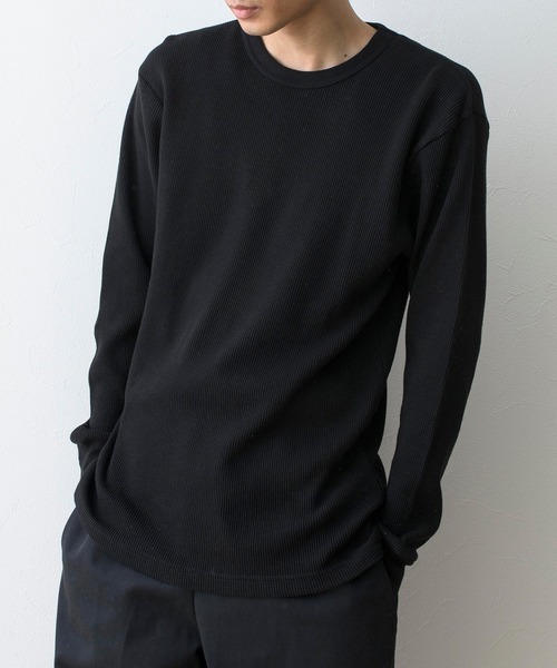 Healthknit(ヘルスニット)の「嬉しい抗菌防臭&吸汗速乾機能付き!【Healthknit】ファンクショナルワッフル ロングスリーブTシャツ /1204(Tシャツ/カットソー・メンズ・ブラック/ベージュ/ホワイト・S/M/L)」の13枚目の写真