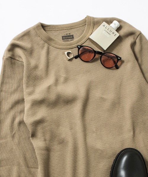 Healthknit(ヘルスニット)の「嬉しい抗菌防臭&吸汗速乾機能付き!【Healthknit】ファンクショナルワッフル ロングスリーブTシャツ /1204(Tシャツ/カットソー・メンズ・ブラック/ベージュ/ホワイト・S/M/L)」の5枚目の写真