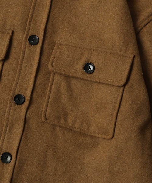 ZIP FIVE（ジップファイブ）の「【ZIP FIVE】メルトン　オーバーサイズCPOビッグジャケット（ブルゾン・メンズ・キャメル/ダークブラウン/ネイビー/ブラック/グレー系/チャコール/パープル/ブルー/グリーン・LARGE/MEDIUM/X-LARGE）」の11枚目の写真