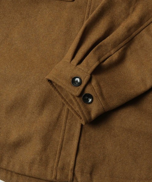 ZIP FIVE（ジップファイブ）の「【ZIP FIVE】メルトン　オーバーサイズCPOビッグジャケット（ブルゾン・メンズ・キャメル/ダークブラウン/ネイビー/ブラック/グレー系/チャコール/パープル/ブルー/グリーン・LARGE/MEDIUM/X-LARGE）」の12枚目の写真