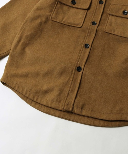 ZIP FIVE（ジップファイブ）の「【ZIP FIVE】メルトン　オーバーサイズCPOビッグジャケット（ブルゾン・メンズ・キャメル/ダークブラウン/ネイビー/ブラック/グレー系/チャコール/パープル/ブルー/グリーン・LARGE/MEDIUM/X-LARGE）」の13枚目の写真