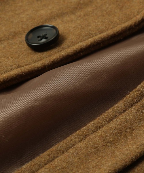 ZIP FIVE（ジップファイブ）の「【ZIP FIVE】メルトン　オーバーサイズCPOビッグジャケット（ブルゾン・メンズ・キャメル/ダークブラウン/ネイビー/ブラック/グレー系/チャコール/パープル/ブルー/グリーン・LARGE/MEDIUM/X-LARGE）」の15枚目の写真