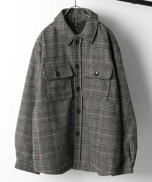 ZIP FIVE（ジップファイブ）の「【ZIP FIVE】メルトン　オーバーサイズCPOビッグジャケット（ブルゾン・メンズ・キャメル/ダークブラウン/ネイビー/ブラック/グレー系/チャコール/パープル/ブルー/グリーン・LARGE/MEDIUM/X-LARGE）」の18枚目の写真