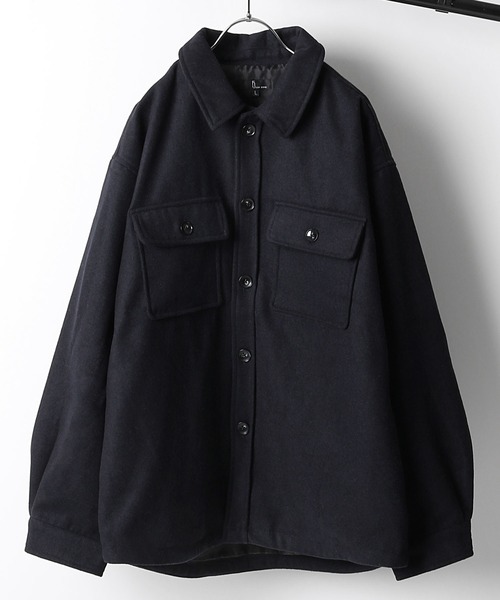 ZIP FIVE（ジップファイブ）の「【ZIP FIVE】メルトン　オーバーサイズCPOビッグジャケット（ブルゾン・メンズ・キャメル/ダークブラウン/ネイビー/ブラック/グレー系/チャコール/パープル/ブルー/グリーン・LARGE/MEDIUM/X-LARGE）」の21枚目の写真