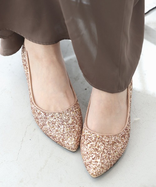 Futier land（フューティアランド）の「大好評ロングセラーアイテム。フラットパンプス（パンプス・レディース・ブラック/モカ/ベージュ/ダークグレー/レオパード/ラベンダー/グリーン/ピンク/ブラック系その他2/ベージュ系その他2/ライトブラウン/ライトカーキ/グレイッシュベージュ/シルバー系その他/ピンク系その他/ブラック系その他3・35/36/37/38/39/40）」の14枚目の写真