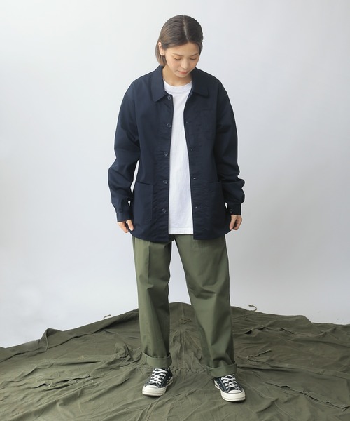 United Athle（ユナイテッドアスレ）の「United Athle ユナイテッドアスレ T/C カバーオール ジャケット [7452]（カバーオール・メンズ・ブラック/ベージュ/オフホワイト/ブルー/ダークネイビー・S/M/L/XXL/XL）」の11枚目の写真