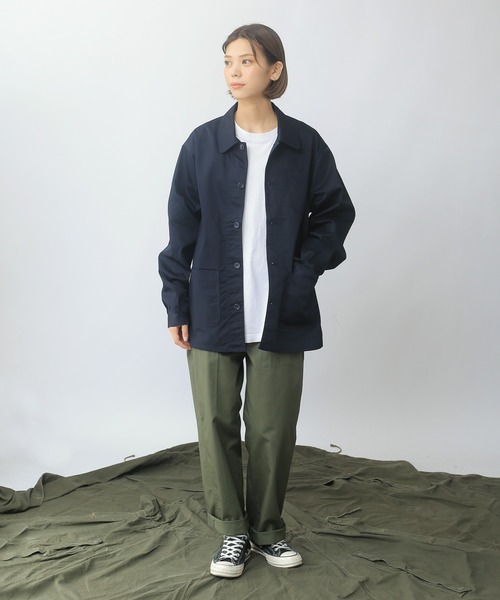 United Athle（ユナイテッドアスレ）の「United Athle ユナイテッドアスレ T/C カバーオール ジャケット [7452]（カバーオール・メンズ・ブラック/ベージュ/オフホワイト/ブルー/ダークネイビー・S/M/L/XXL/XL）」の22枚目の写真