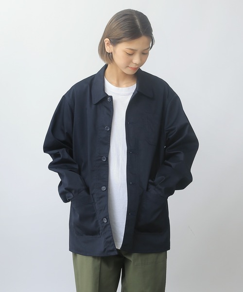 United Athle（ユナイテッドアスレ）の「United Athle ユナイテッドアスレ T/C カバーオール ジャケット [7452]（カバーオール・メンズ・ブラック/ベージュ/オフホワイト/ブルー/ダークネイビー・S/M/L/XXL/XL）」の9枚目の写真